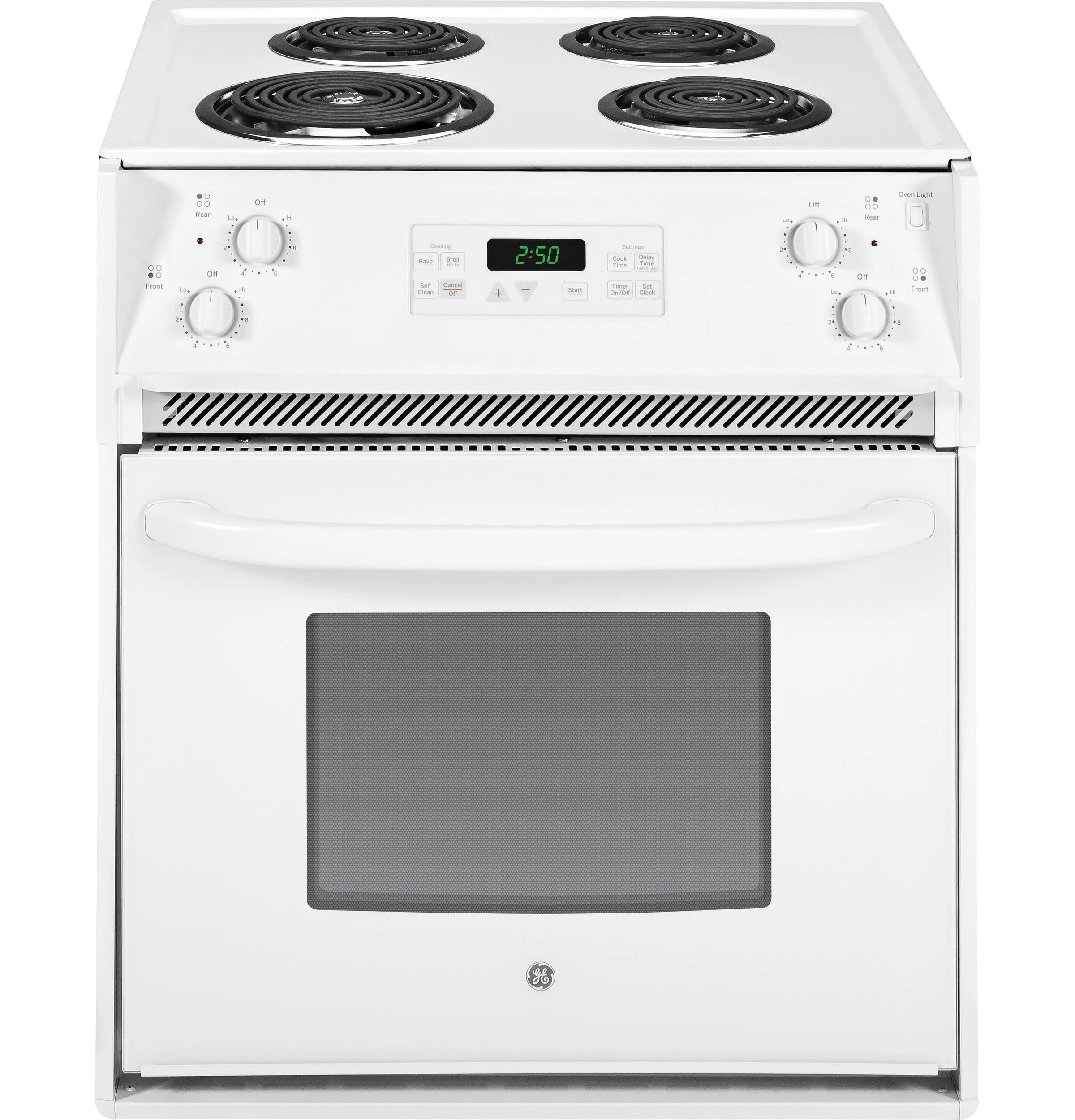 GE Appliances JM250DFWW 27" DropIn Electric Range with 5 Coil Burners